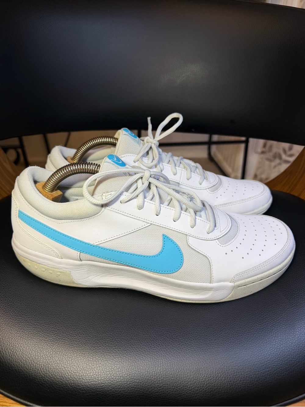 Men's Nike Zoom Court Lite 3 White/Baltic Blue-Photon Dust (DV3258 100) - SZ 13